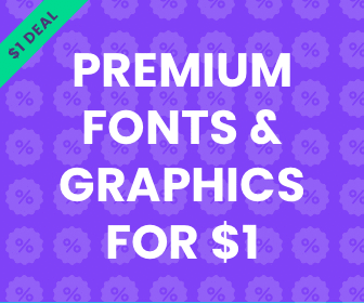 Premium fonts & graphics for just $1