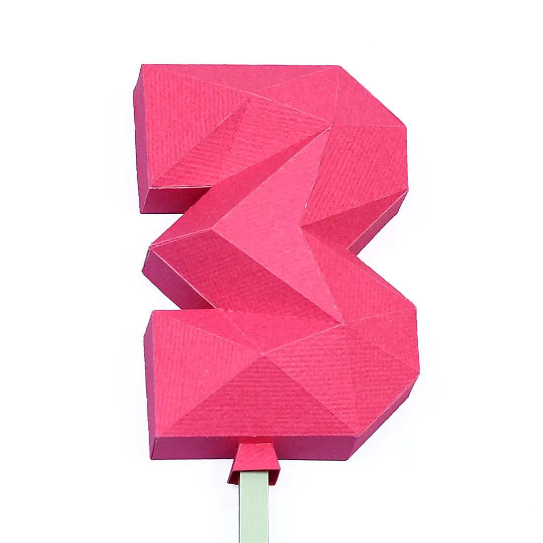 Balão low poly número 3