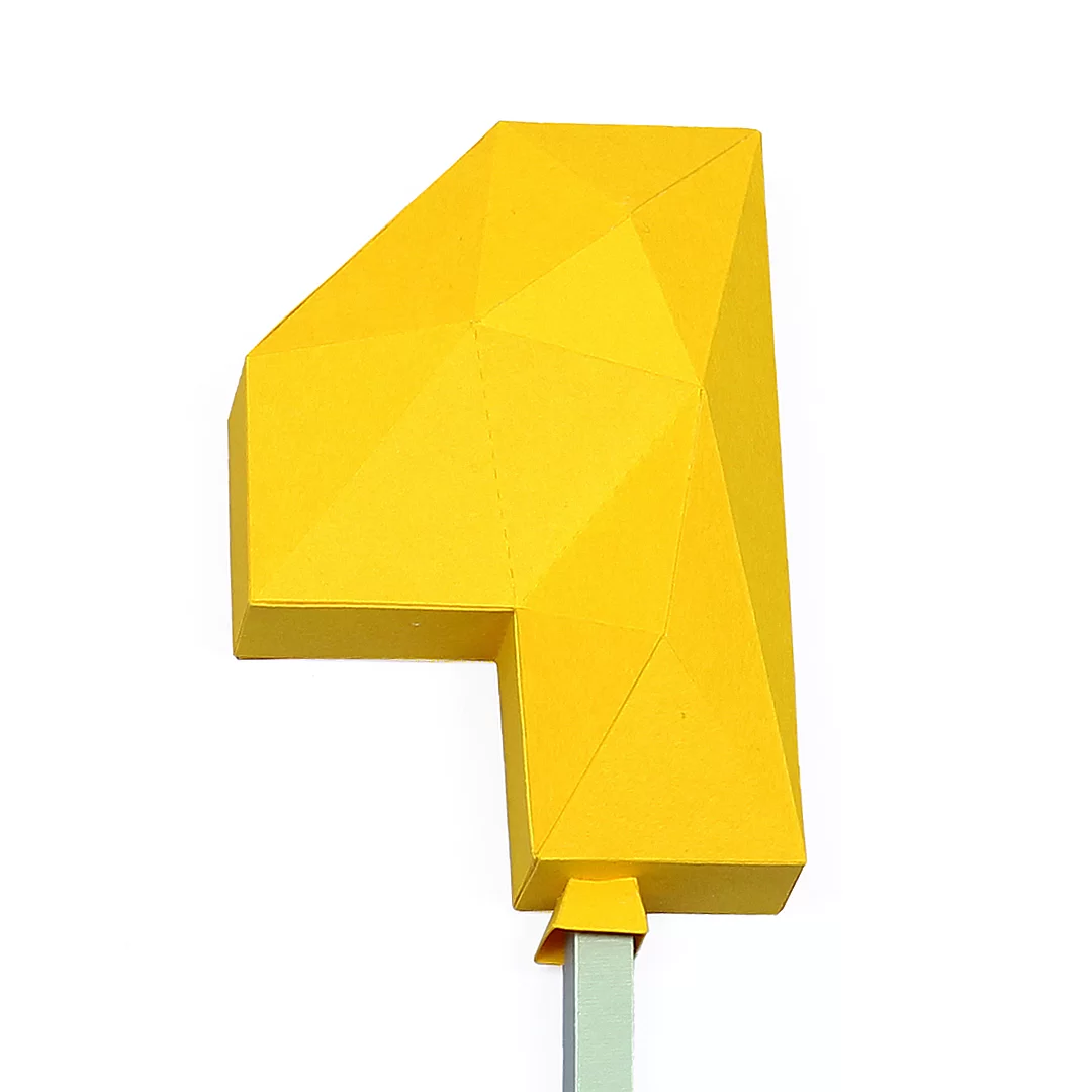 Balão low poly número 4