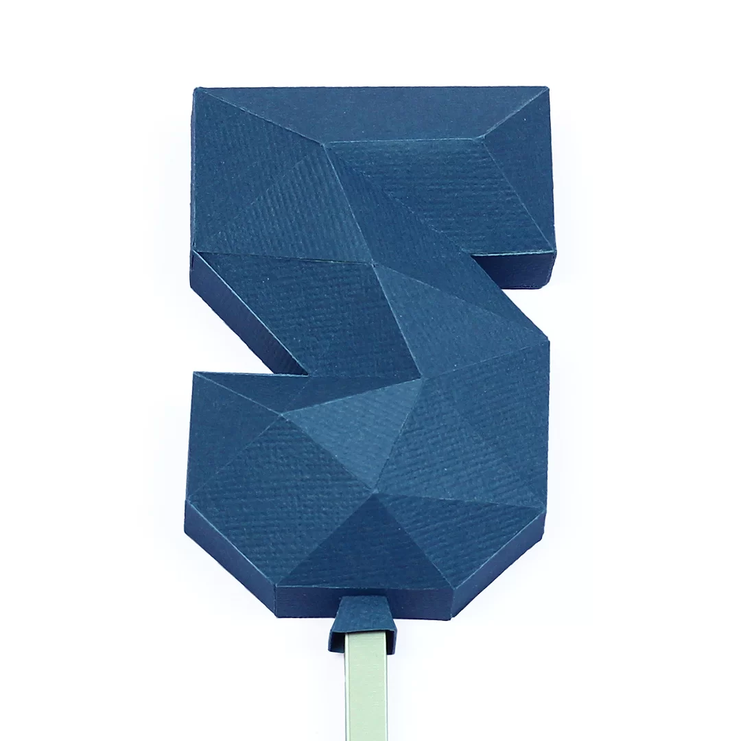 Balão low poly número 5