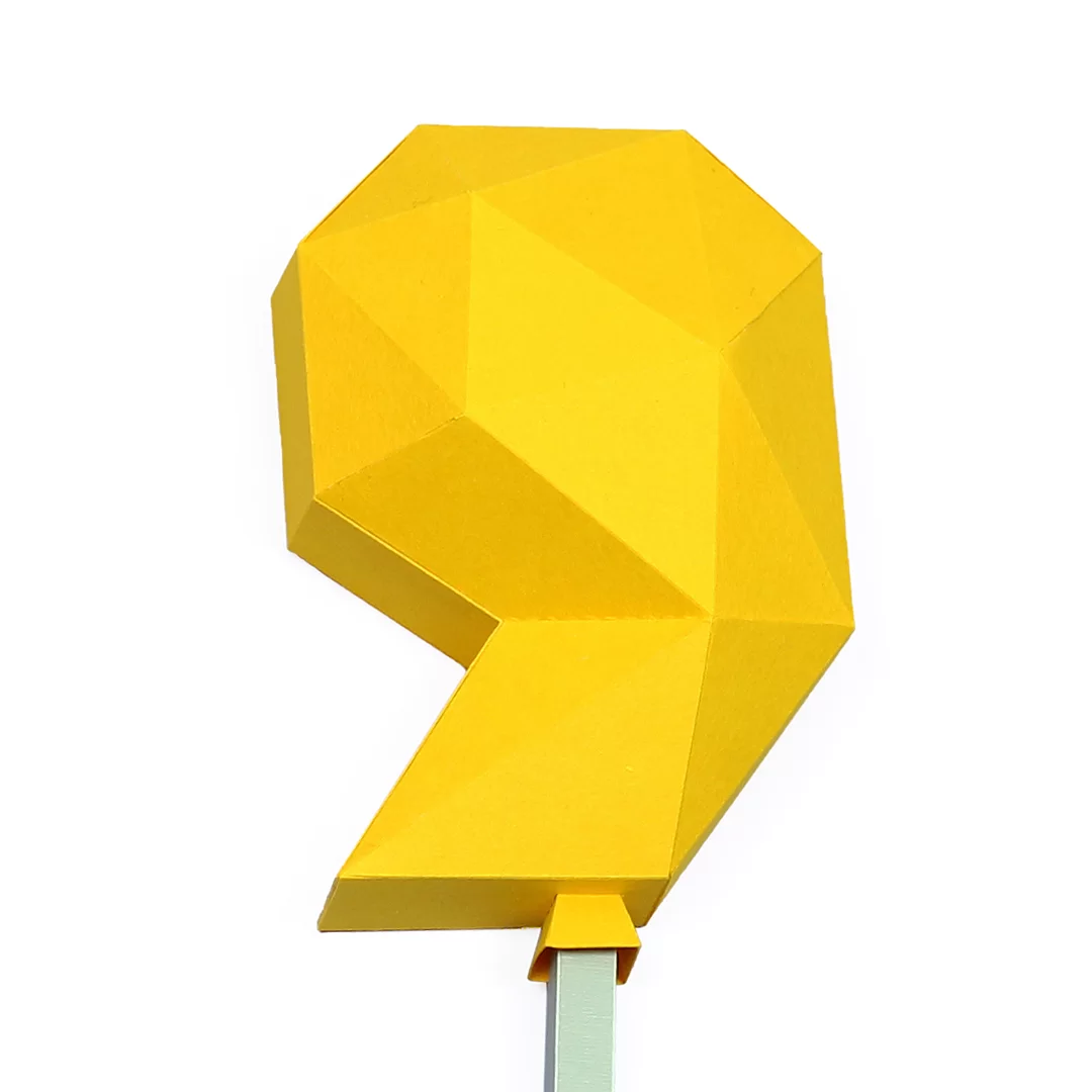 Balão low poly número 9
