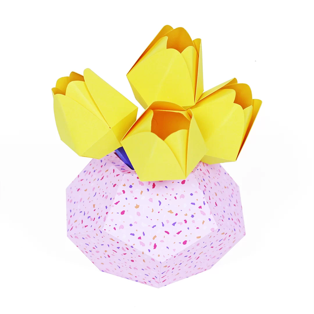 Vaso pequeno com Tulipa 3D