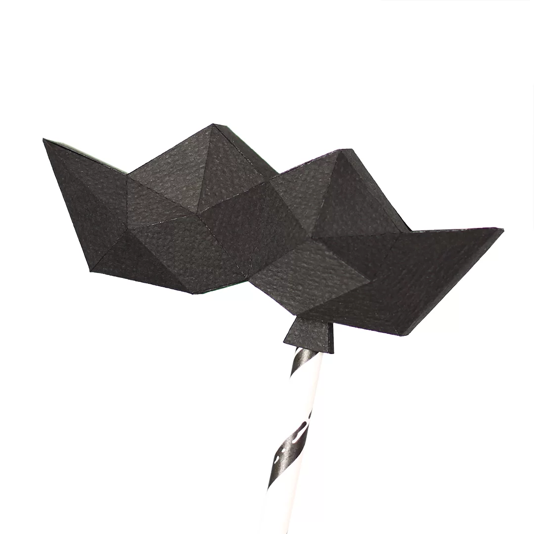 Balão bigode low poly